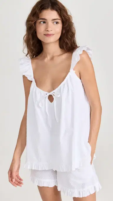 Petite Plume wiss Dots Camisole Short et White | Thumbnail 2 Petite Plume wiss Dots Camisole Short et White | Thumbnail 2