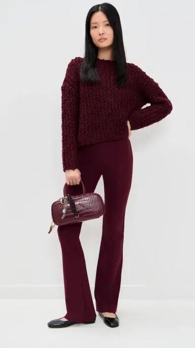 LE BOP Marina Pullover Boxy weater Burgundy | Thumbnail 5 LE BOP Marina Pullover Boxy weater Burgundy | Thumbnail 5