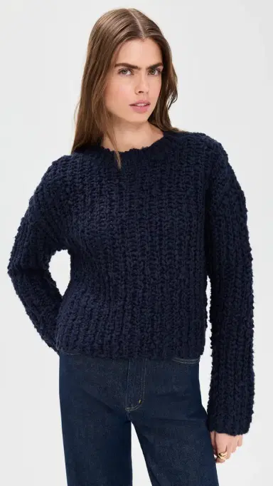 LE BOP Marina Pullover Boxy Sweater Navy | Thumbnail 2 LE BOP Marina Pullover Boxy Sweater Navy | Thumbnail 2