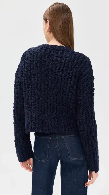 LE BOP Marina Pullover Boxy Sweater Navy | Thumbnail 3 LE BOP Marina Pullover Boxy Sweater Navy | Thumbnail 3