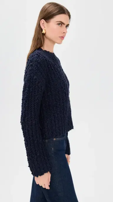 LE BOP Marina Pullover Boxy Sweater Navy | Thumbnail 4 LE BOP Marina Pullover Boxy Sweater Navy | Thumbnail 4