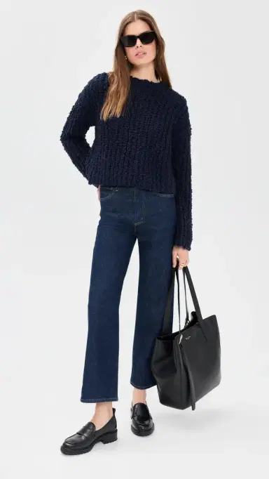 LE BOP Marina Pullover Boxy Sweater Navy | Thumbnail 5 LE BOP Marina Pullover Boxy Sweater Navy | Thumbnail 5