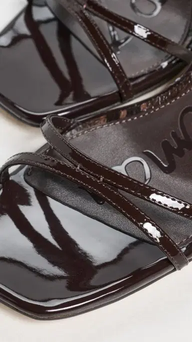 Sam Edelman Presley Heeled Sandals Rich Chocolate Patent | Thumbnail 6 Sam Edelman Presley Heeled Sandals Rich Chocolate Patent | Thumbnail 6