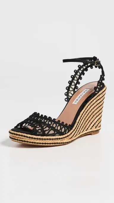 Aquazzura Kahlo Espadrille Wedges Black | Thumbnail 2 Aquazzura Kahlo Espadrille Wedges Black | Thumbnail 2