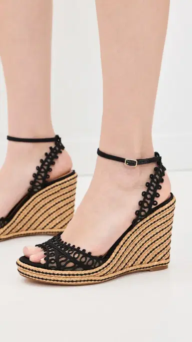 Aquazzura Kahlo Espadrille Wedges Black | Thumbnail 5 Aquazzura Kahlo Espadrille Wedges Black | Thumbnail 5
