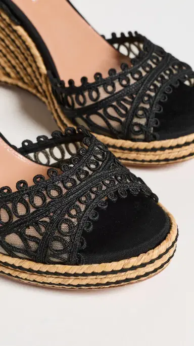 Aquazzura Kahlo Espadrille Wedges Black | Thumbnail 6 Aquazzura Kahlo Espadrille Wedges Black | Thumbnail 6