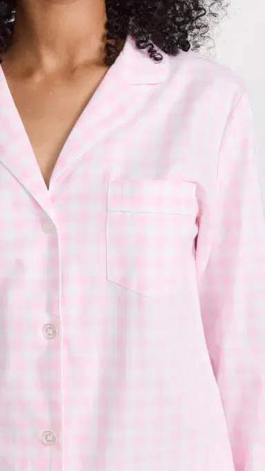Petite Plume Pink Gingham Pajama Set Pink | Thumbnail 6 Petite Plume Pink Gingham Pajama Set Pink | Thumbnail 6