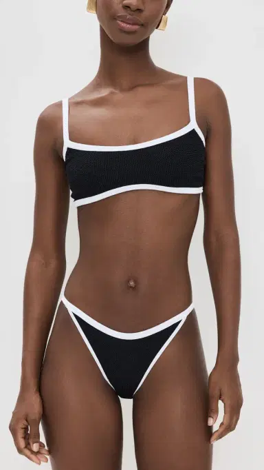 Hunza G Tyler Bikini Set Black One Size | Thumbnail 2 Hunza G Tyler Bikini Set Black One Size | Thumbnail 2