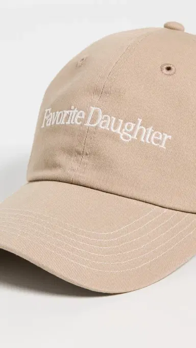 Favorite Daughter Classic Logo Baseball Hat Taupe One Size | Thumbnail 5 Favorite Daughter Classic Logo Baseball Hat Taupe One Size | Thumbnail 5