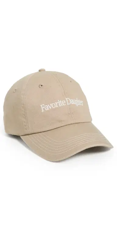 Favorite Daughter Classic Logo Baseball Hat Taupe One Size | Thumbnail 1 Favorite Daughter Classic Logo Baseball Hat Taupe One Size | Thumbnail 1