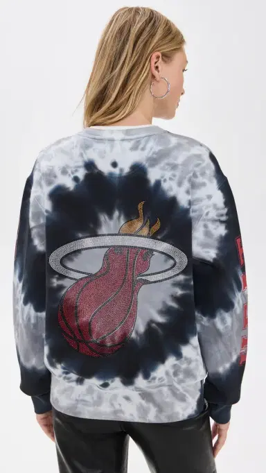 DANNIJOPRO Miami Heat Team Crew weatshirt Heather Grey | Thumbnail 2 DANNIJOPRO Miami Heat Team Crew weatshirt Heather Grey | Thumbnail 2