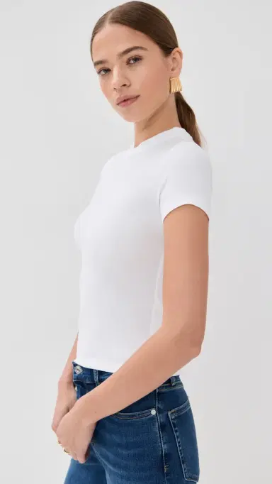 Frame The Rib Baby Tee White | Thumbnail 4 Frame The Rib Baby Tee White | Thumbnail 4