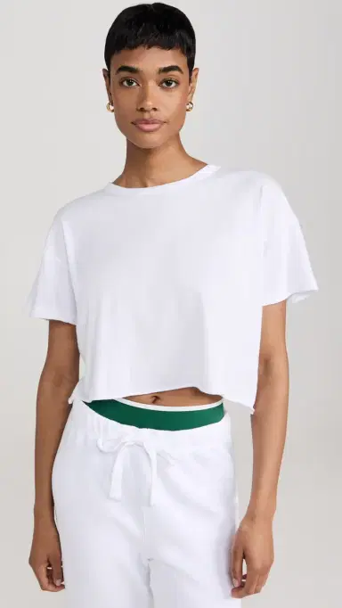 Year of Ours YO Cropped Tee White | Thumbnail 2 Year of Ours YO Cropped Tee White | Thumbnail 2