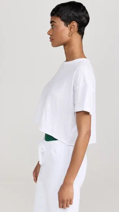 Year of Ours YO Cropped Tee White | Thumbnail 4 Year of Ours YO Cropped Tee White | Thumbnail 4