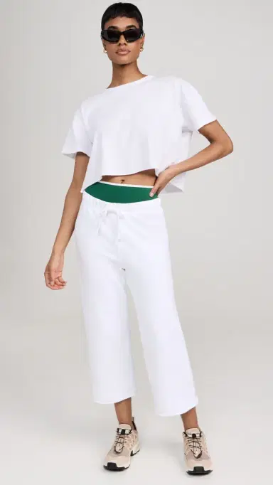 Year of Ours YO Cropped Tee White | Thumbnail 5 Year of Ours YO Cropped Tee White | Thumbnail 5
