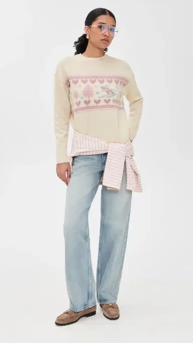LoveShackFancy Francie Fair Isle Sweater Apres | Thumbnail 5 LoveShackFancy Francie Fair Isle Sweater Apres | Thumbnail 5