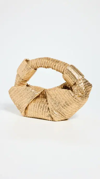 SIMONMILLER Metallic Raffia Lopsy Bag Gold/Natural One Size | Thumbnail 6 SIMONMILLER Metallic Raffia Lopsy Bag Gold/Natural One Size | Thumbnail 6