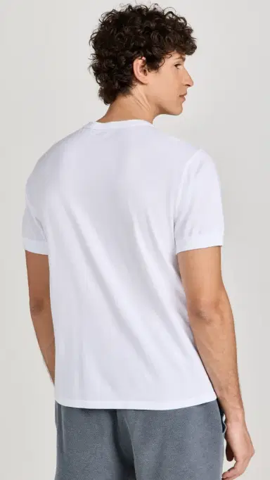 Save Khaki Short Sleeve Pima Henley | Thumbnail 3 Save Khaki Short Sleeve Pima Henley | Thumbnail 3
