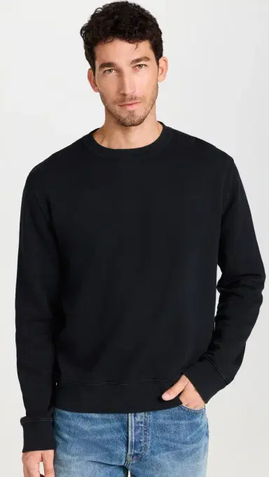 Citizens of Humanity Vintage Crewneck Sweatshirt Washed Black | Thumbnail 2 Citizens of Humanity Vintage Crewneck Sweatshirt Washed Black | Thumbnail 2