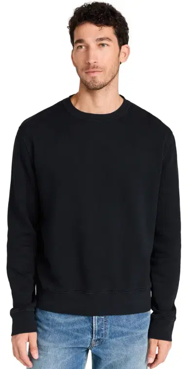 Citizens of Humanity Vintage Crewneck Sweatshirt Washed Black | Thumbnail 1 Citizens of Humanity Vintage Crewneck Sweatshirt Washed Black | Thumbnail 1