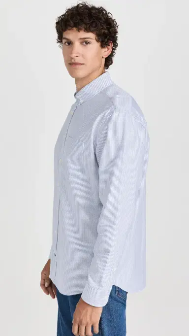 Taylor Stitch Jack Oxford Shirt Navy University Stripe 44 | Thumbnail 4 Taylor Stitch Jack Oxford Shirt Navy University Stripe 44 | Thumbnail 4