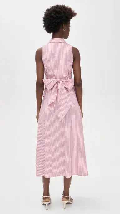 Tanya Taylor Hannah Dress Vintage Rose/Optic White | Thumbnail 3 Tanya Taylor Hannah Dress Vintage Rose/Optic White | Thumbnail 3