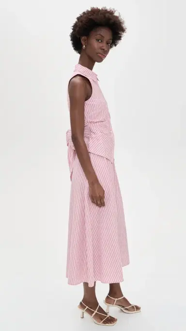 Tanya Taylor Hannah Dress Vintage Rose/Optic White | Thumbnail 4 Tanya Taylor Hannah Dress Vintage Rose/Optic White | Thumbnail 4
