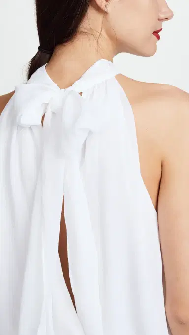 ALICE + OLIVIA aris Gathered Halter Top White | Thumbnail 6 ALICE + OLIVIA aris Gathered Halter Top White | Thumbnail 6