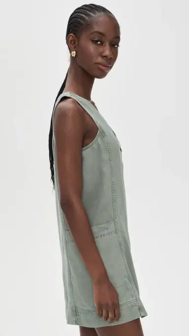Splendid Lounge Denim Mini Dress Eucalyptus | Thumbnail 4 Splendid Lounge Denim Mini Dress Eucalyptus | Thumbnail 4