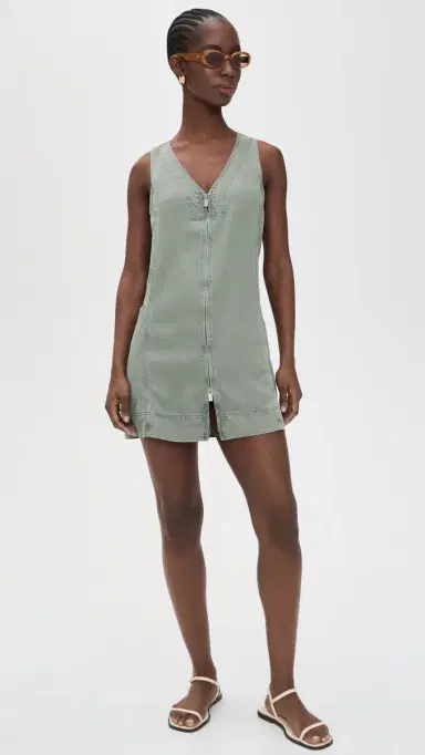 Splendid Lounge Denim Mini Dress Eucalyptus | Thumbnail 5 Splendid Lounge Denim Mini Dress Eucalyptus | Thumbnail 5
