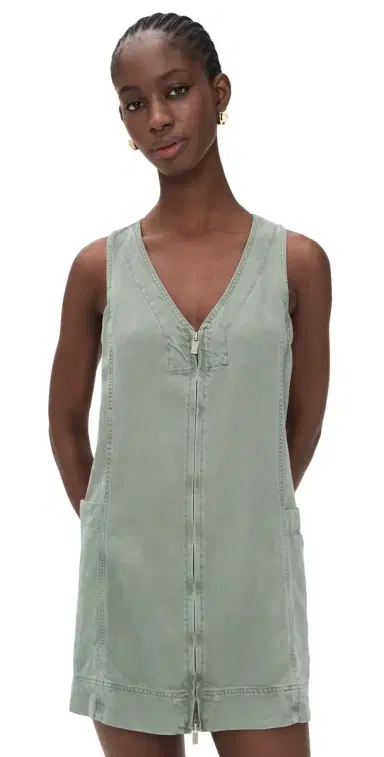 Splendid Lounge Denim Mini Dress Eucalyptus | Thumbnail 1 Splendid Lounge Denim Mini Dress Eucalyptus | Thumbnail 1