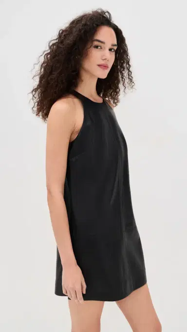 LE BOP olly Faux Leather Mini Dress Black | Thumbnail 4 LE BOP olly Faux Leather Mini Dress Black | Thumbnail 4