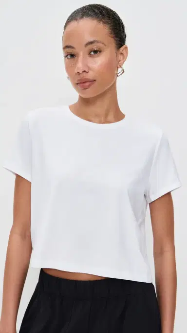 Beyond Yoga Featherweight upreme Cropped Tee White | Thumbnail 2 Beyond Yoga Featherweight upreme Cropped Tee White | Thumbnail 2