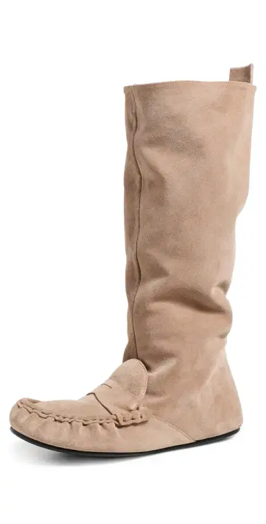 Acne Studios Bojan Slouch Suede Boots Beige | Thumbnail 1 Acne Studios Bojan Slouch Suede Boots Beige | Thumbnail 1