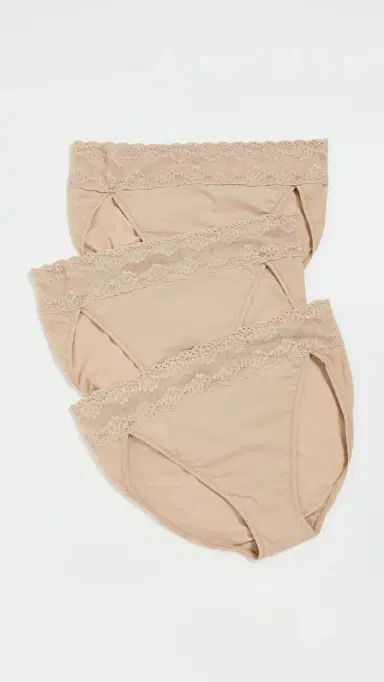 Natori Bliss Perfection French Bikini 3-Pack Cafe One Size | Thumbnail 2 Natori Bliss Perfection French Bikini 3-Pack Cafe One Size | Thumbnail 2