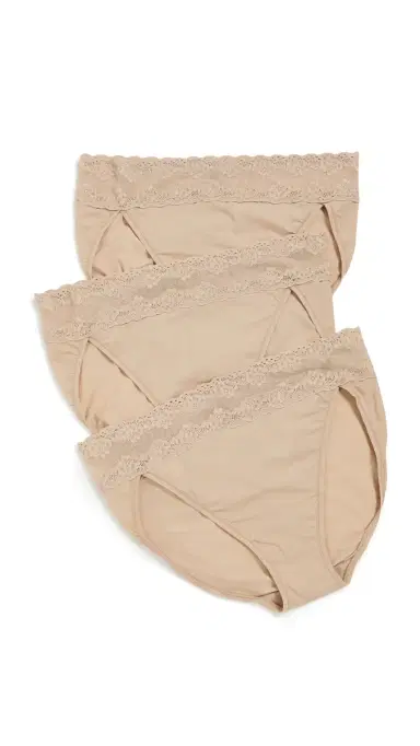 Natori Bliss Perfection French Bikini 3-Pack Cafe One Size | Thumbnail 5 Natori Bliss Perfection French Bikini 3-Pack Cafe One Size | Thumbnail 5