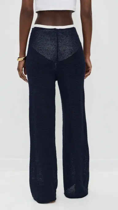 Onia inen Knit Drawstring Pants Noir Navy/Egret | Thumbnail 3 Onia inen Knit Drawstring Pants Noir Navy/Egret | Thumbnail 3