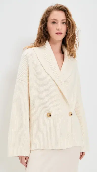 Vince Draped Sweater Coat Off White | Thumbnail 2 Vince Draped Sweater Coat Off White | Thumbnail 2
