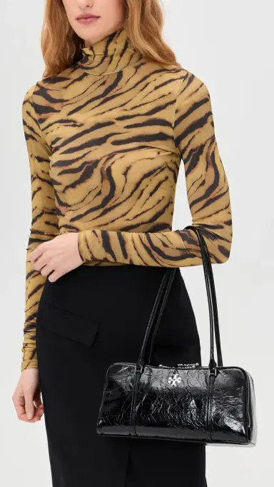 Tory Burch Crinkle Leather Small Marshmallow Satchel | Thumbnail 3 Tory Burch Crinkle Leather Small Marshmallow Satchel | Thumbnail 3