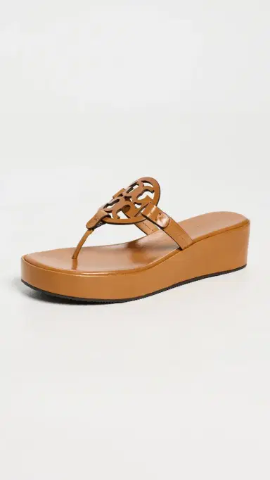 Tory Burch Miller Wedge Sandals 25mm Walnut | Thumbnail 2 Tory Burch Miller Wedge Sandals 25mm Walnut | Thumbnail 2