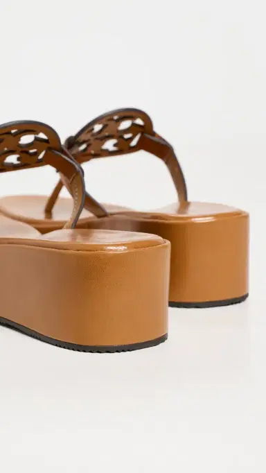 Tory Burch Miller Wedge Sandals 25mm Walnut | Thumbnail 4 Tory Burch Miller Wedge Sandals 25mm Walnut | Thumbnail 4