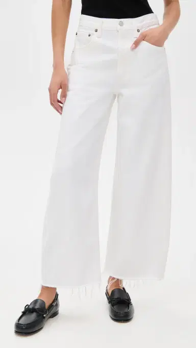 AGOLDE Low Curve Fray Jeans Milkshake 34 | Thumbnail 3 AGOLDE Low Curve Fray Jeans Milkshake 34 | Thumbnail 3