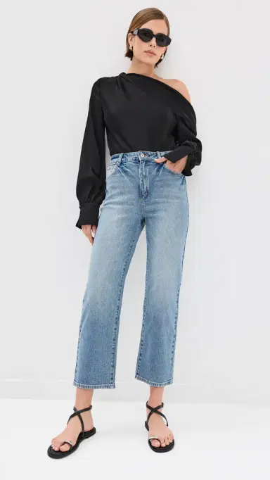 SIMKHAI Alice One Shoulder Top Black | Thumbnail 5 SIMKHAI Alice One Shoulder Top Black | Thumbnail 5