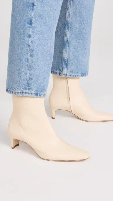 Staud Wally Ankle Boots Cream | Thumbnail 3 Staud Wally Ankle Boots Cream | Thumbnail 3