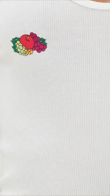 Hommegirls Homme Girls X Fruit of The oom Classic Tank with Double Logo White w/ Fruit Clusters | Thumbnail 6 Hommegirls Homme Girls X Fruit of The oom Classic Tank with Double Logo White w/ Fruit Clusters | Thumbnail 6