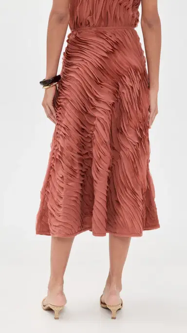 Ulla Johnson Amiko Skirt Chestnut | Thumbnail 3 Ulla Johnson Amiko Skirt Chestnut | Thumbnail 3