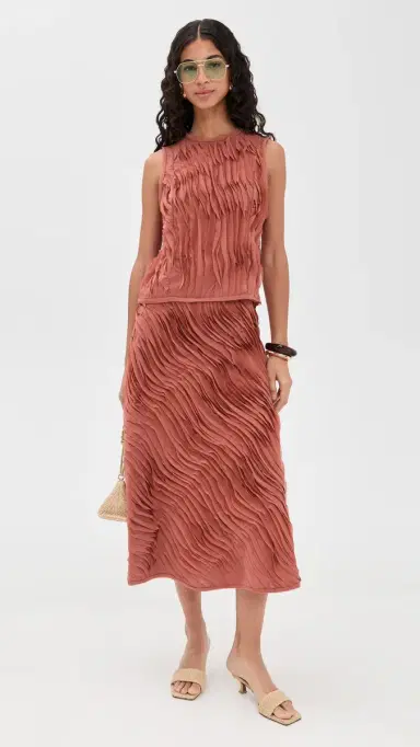 Ulla Johnson Amiko Skirt Chestnut | Thumbnail 5 Ulla Johnson Amiko Skirt Chestnut | Thumbnail 5