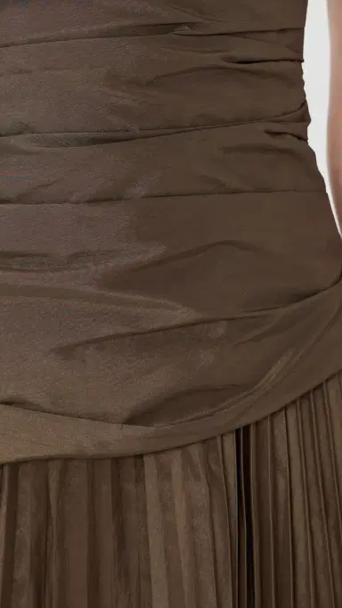 SIMKHAI Arie Strapless Bustier Midi Dress Chocolate | Thumbnail 6 SIMKHAI Arie Strapless Bustier Midi Dress Chocolate | Thumbnail 6