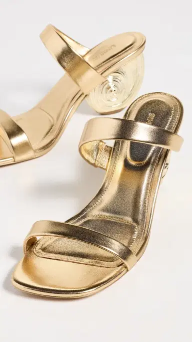 SIMKHAI Marion Leather Shell Heels Gold | Thumbnail 5 SIMKHAI Marion Leather Shell Heels Gold | Thumbnail 5