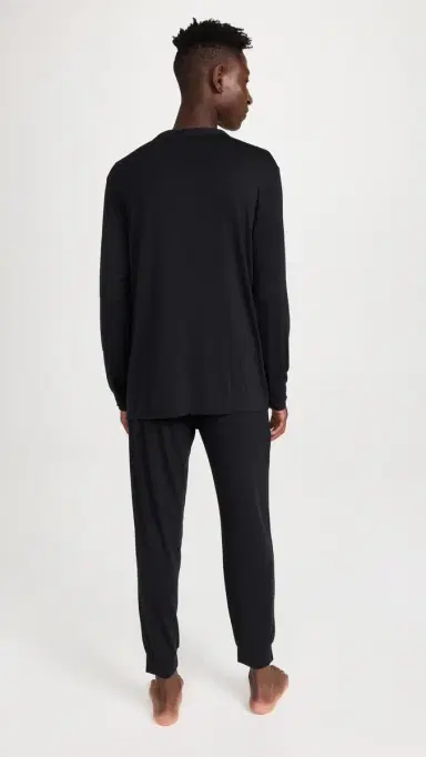Eberjey Henry Modal Long Pajamas et Black | Thumbnail 3 Eberjey Henry Modal Long Pajamas et Black | Thumbnail 3